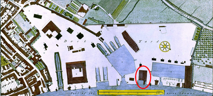 Deptford Dockyard, 1754